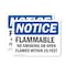 Signmission Flammable No Smoking Or Open Flames Within 25 Feet OSHA Notice Sign, Vinyl Decal, 10in x 7in, 2PK OS-2PACK-NS-D-710-L-12774 - alternate 1